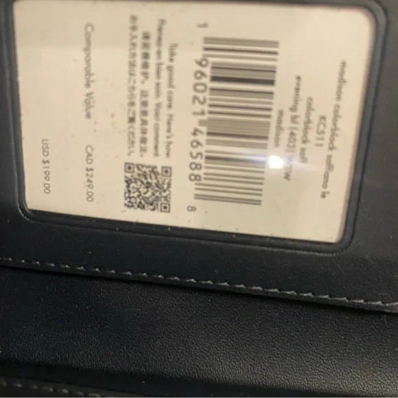 kate spade Two-Tone Lilac and White Madison Saffiano Leather Wallet NWT - Picture 6 of 8